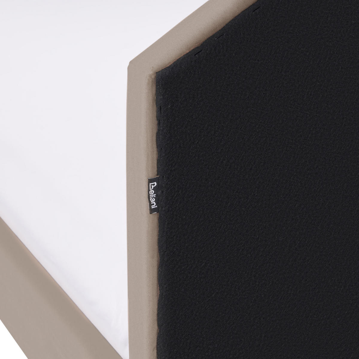 DĚTSKÁ POSTEL Domeček Sametová látka 90/200 cm Taupe Kervan - šedohnědá, textil (90/200cm) - Beliani