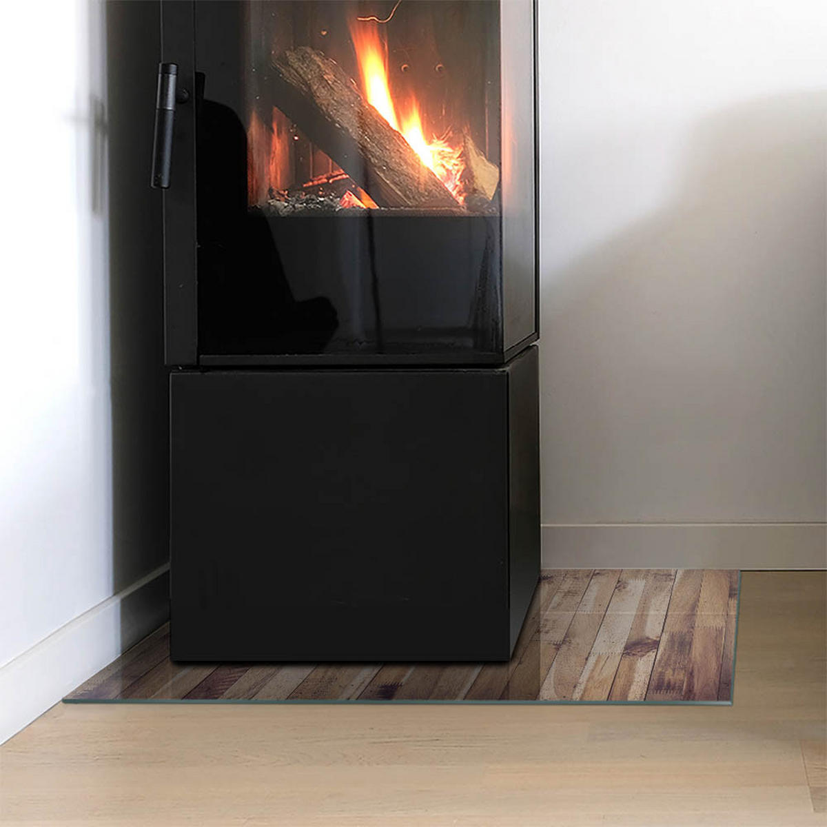 GLASPLATTE für Kamin 60x40 cm Braun - Braun, Glas (60/40/0.4cm) - ArtPrintCave