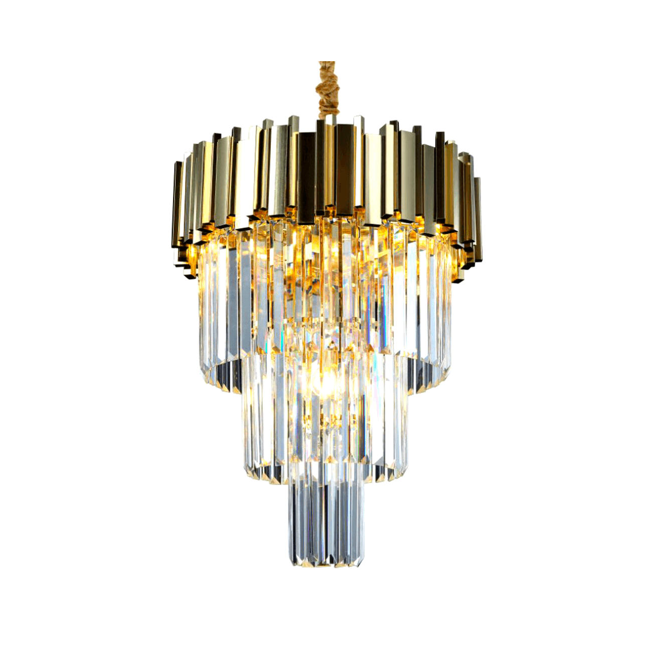 HÄNGELEUCHTE Francesca, Gold / Messing, 60cm - Goldfarben, Glas (60/50/60cm) - KOSILUM