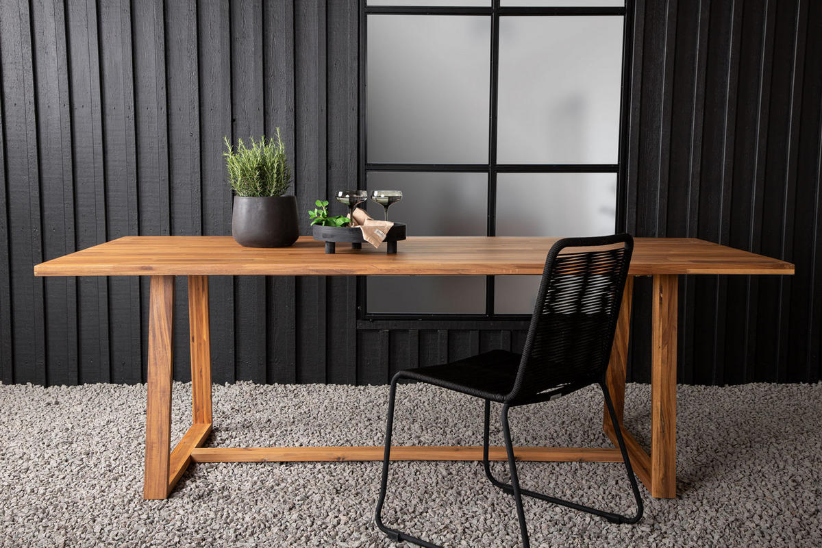 GARTENTISCH Teak Dekor - Teakfarben, Holzwerkstoff (220/100/75cm) - ebuy24