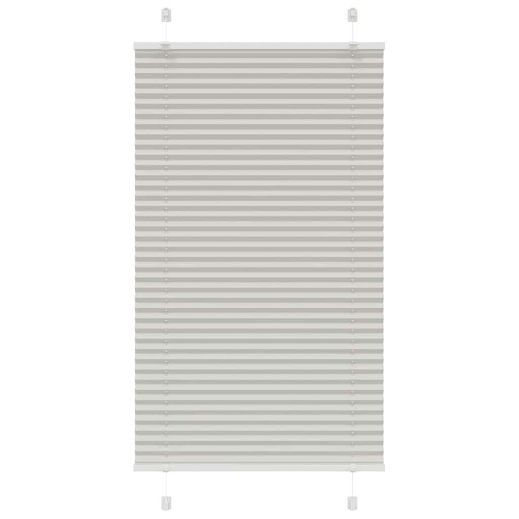 PLISSEE 70/100 cm Stoffbreite 69,4 cm aus Polyester Hellgrau - Hellgrau, Textil (70/100cm) - vidaXL
