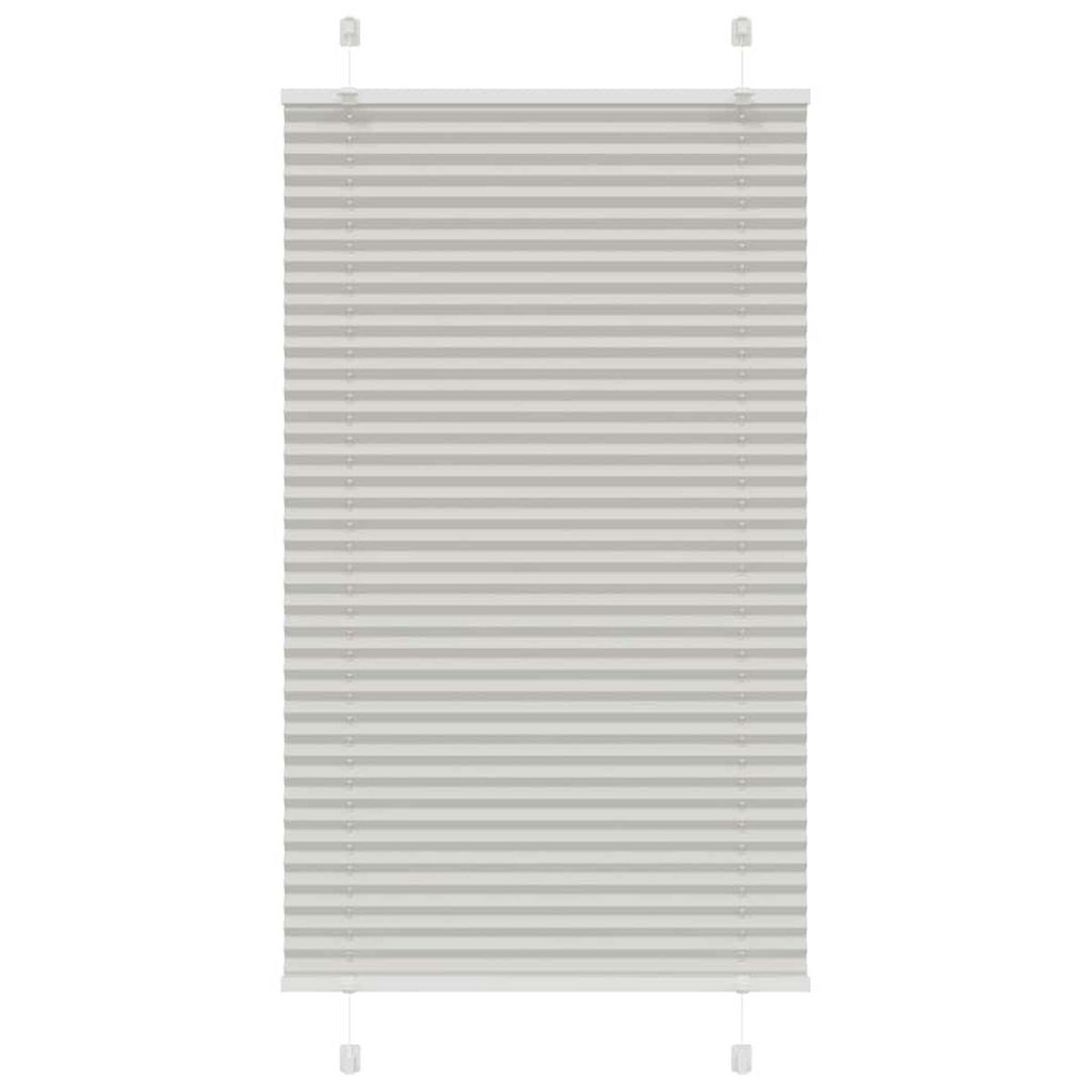 PLISSEE 70/100 cm Stoffbreite 69,4 cm aus Polyester Hellgrau - Hellgrau, Textil (70/100cm) - vidaXL