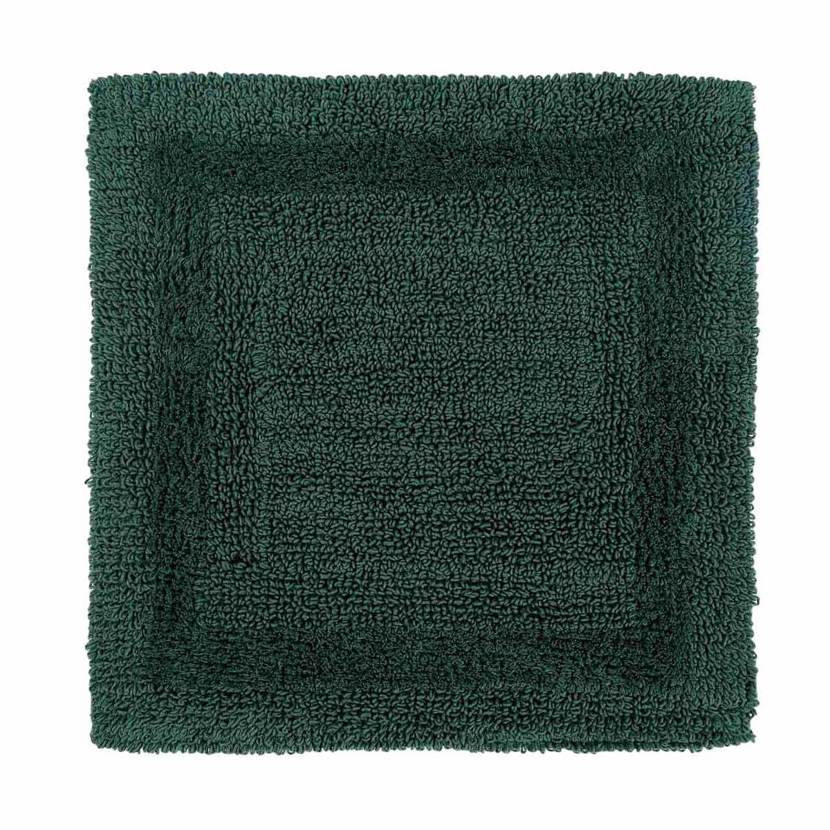 DUSCHVORLEGER 50/50 cm, 100% Baumwolle, wendbar - Waldgrün, Textil (50/50cm) - Homescapes