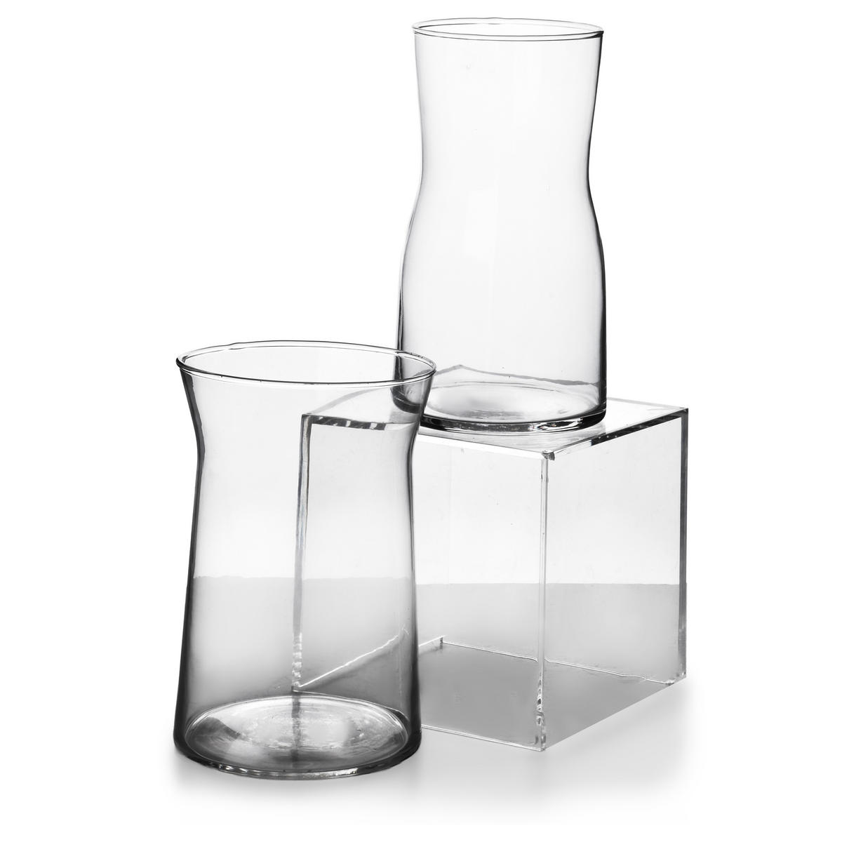 VASE Serenite Transparent 10,5x10,5xh16,5 cm Glas - Transparent, Glas (16.5cm) - Mondex