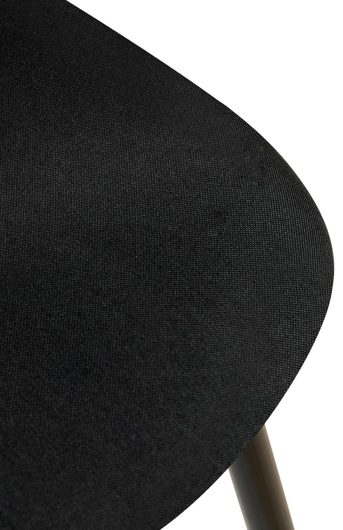 STUHL 4er Set Stoff Schwarz - Schwarz, Textil/Metall (44/88/54cm) - CLP