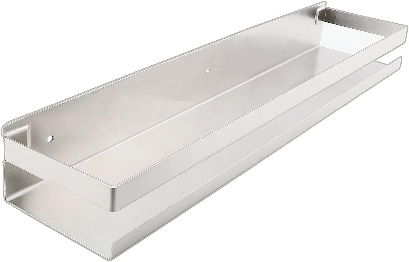 DUSCHREGAL , 50 cm Küchenregal ohne Bohren - Silberfarben, Metall (10/5.8/50cm) - BELZ