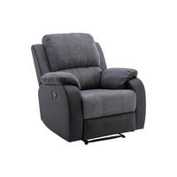 RELAXSESSEL - 1 Person - stoff - schwarz, grau Brody - Schwarz, Kunststoff/Textil (87/99/98cm) - Vente-Unique