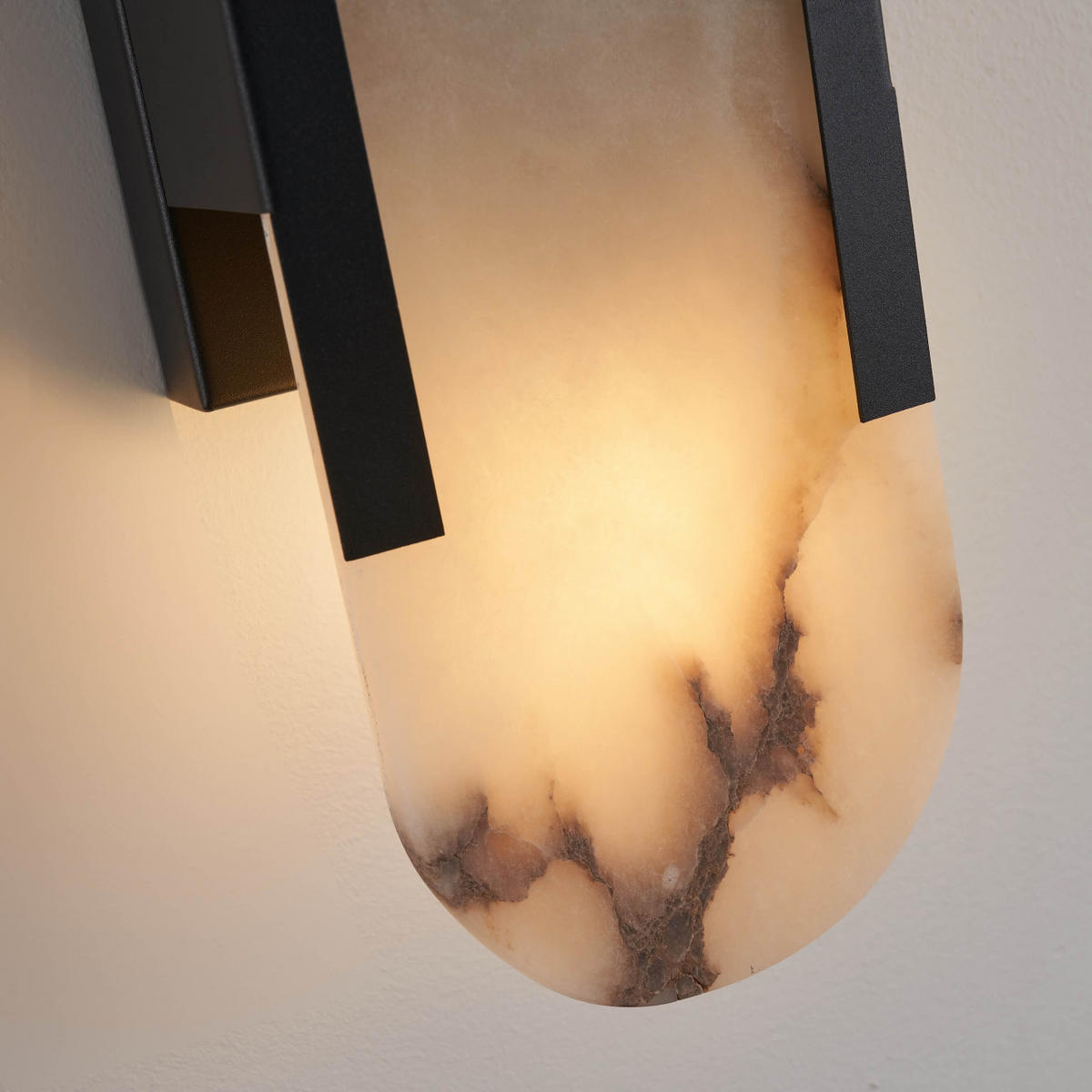 WANDLEUCHTE Enola, Schwarz und weiß, 35.5cm - Weiß, Metall (10/35.5/8cm) - KOSILUM