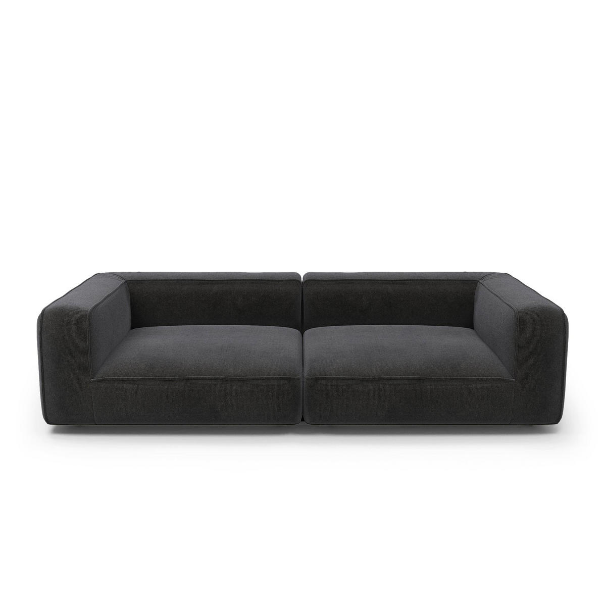 SOFA SOFIA Köpergewebe Grau 304cm - Grau, Textil (304/70/105cm) - Premium Interiors