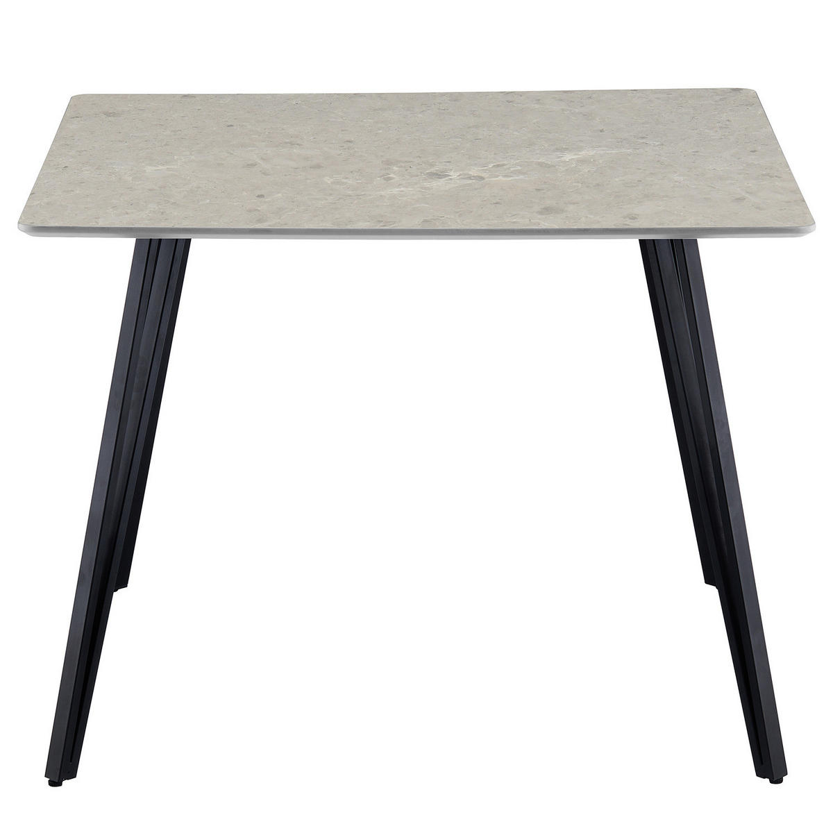 ESSTISCH - MDF / Eisen - Schwarz/Grau, Holzwerkstoff/Metall (100/100/75cm) - home24