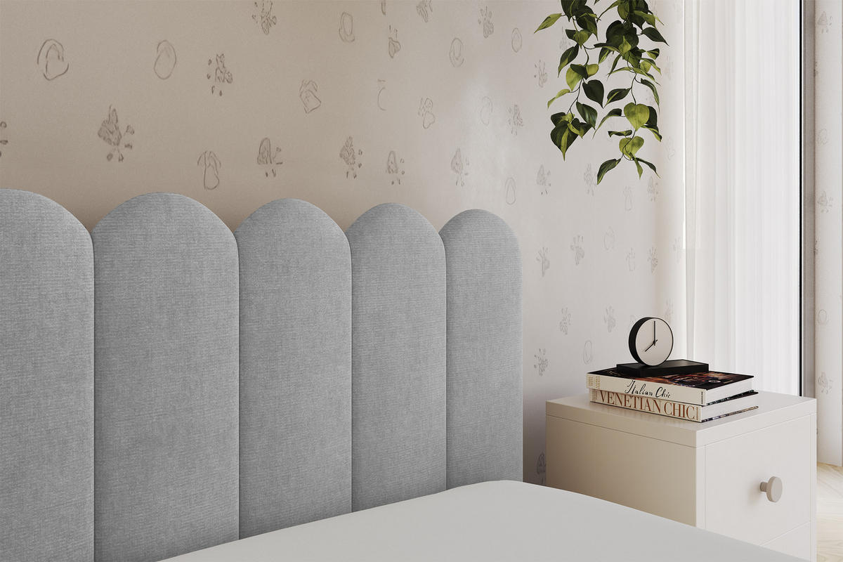 EINZELLBETT Jugendbett mit Bettkasten, Links - ARTY 80x200 Grau - Hellgrau, Holzwerkstoff/Textil (80/200cm) - ALTDECOR