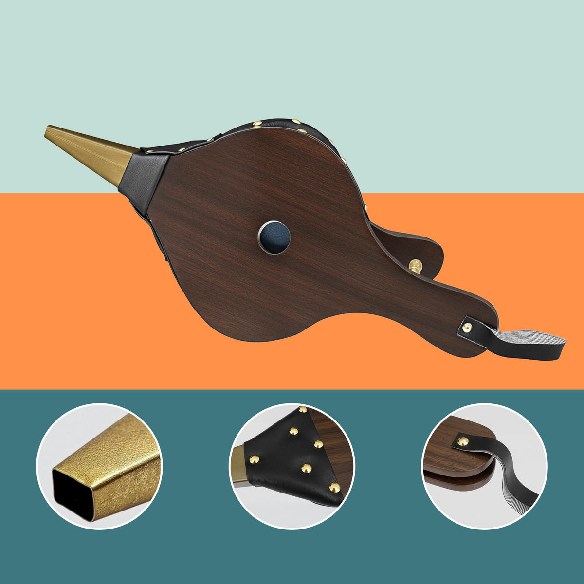 BLASEBALG - Braun, Holzwerkstoff/Kunststoff (17.5/40/4cm) - Relaxdays