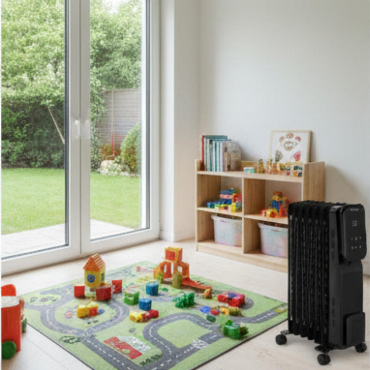 ÖLRADIATOR -RD1500- 1500W, Elektrische Heizung, Heizkörper, Heizgerät, mobile Elektroheizung, Elektroheizkörper, Elektro Konvektor, Heizlüfter - Schwarz, Metall (25/65/15cm) - JUNG