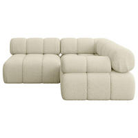 ECKSOFA modulares Sofa Mende-L1 - 190x190x70 cm Beige Bouclé - Beige, Holzwerkstoff/Textil (190/190cm) - ALTDECOR