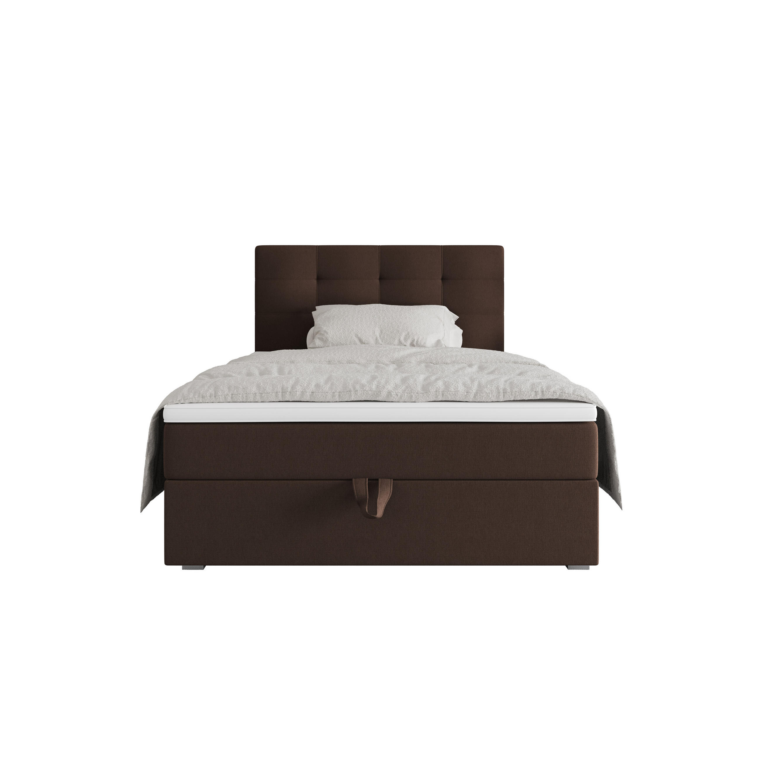 BOXBETT FADO 2 90x200, mit Matratze H3 und Topper, Cosmic 800 - Dunkelbraun, Holz/Kunststoff (90/200cm) - Bedante