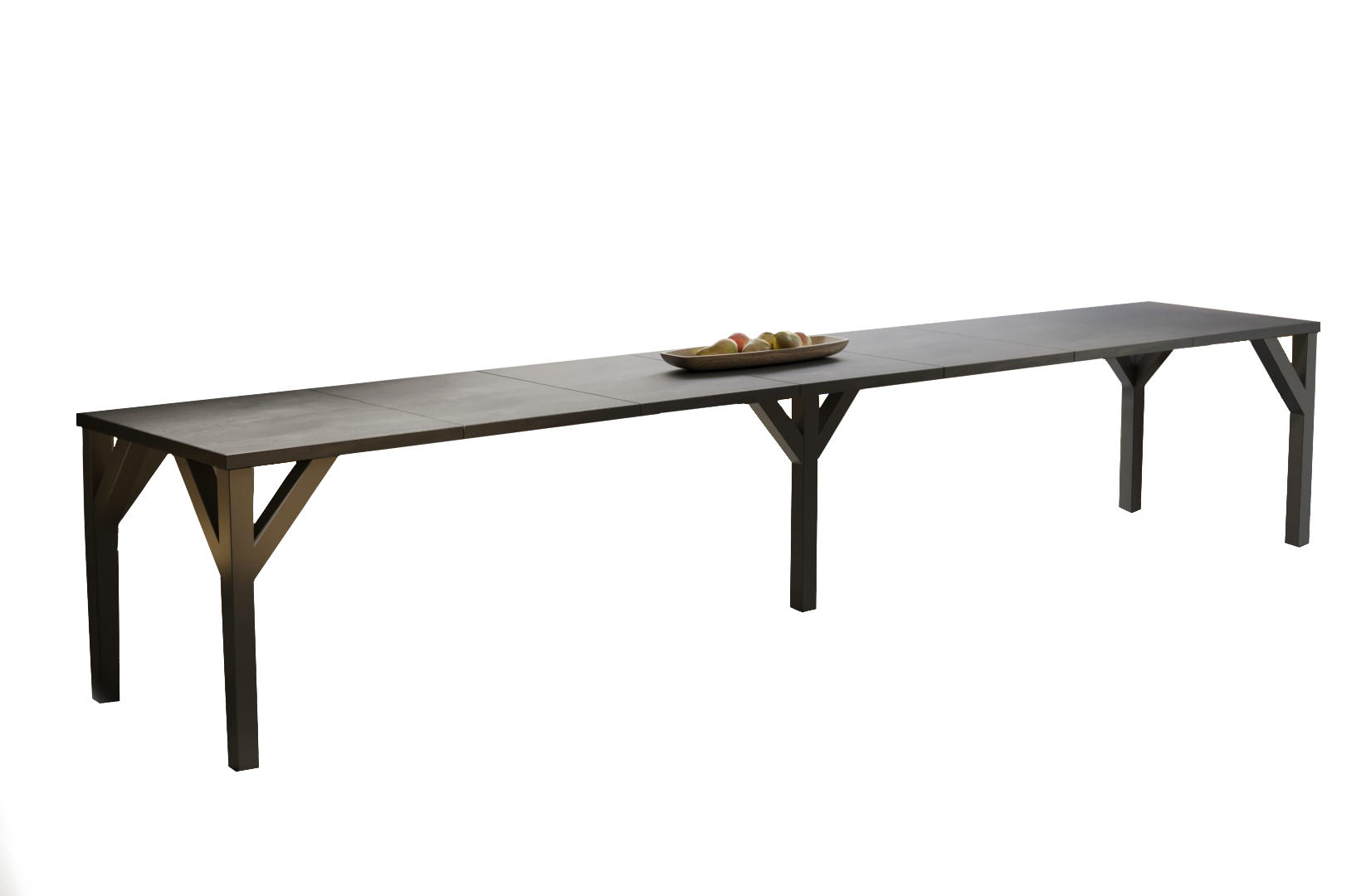 ESSTISCH Dunaj ausziehbar bis 350 cm - Graphitfarben, Holzwerkstoff (130/90/75cm) - Endo-Moebel