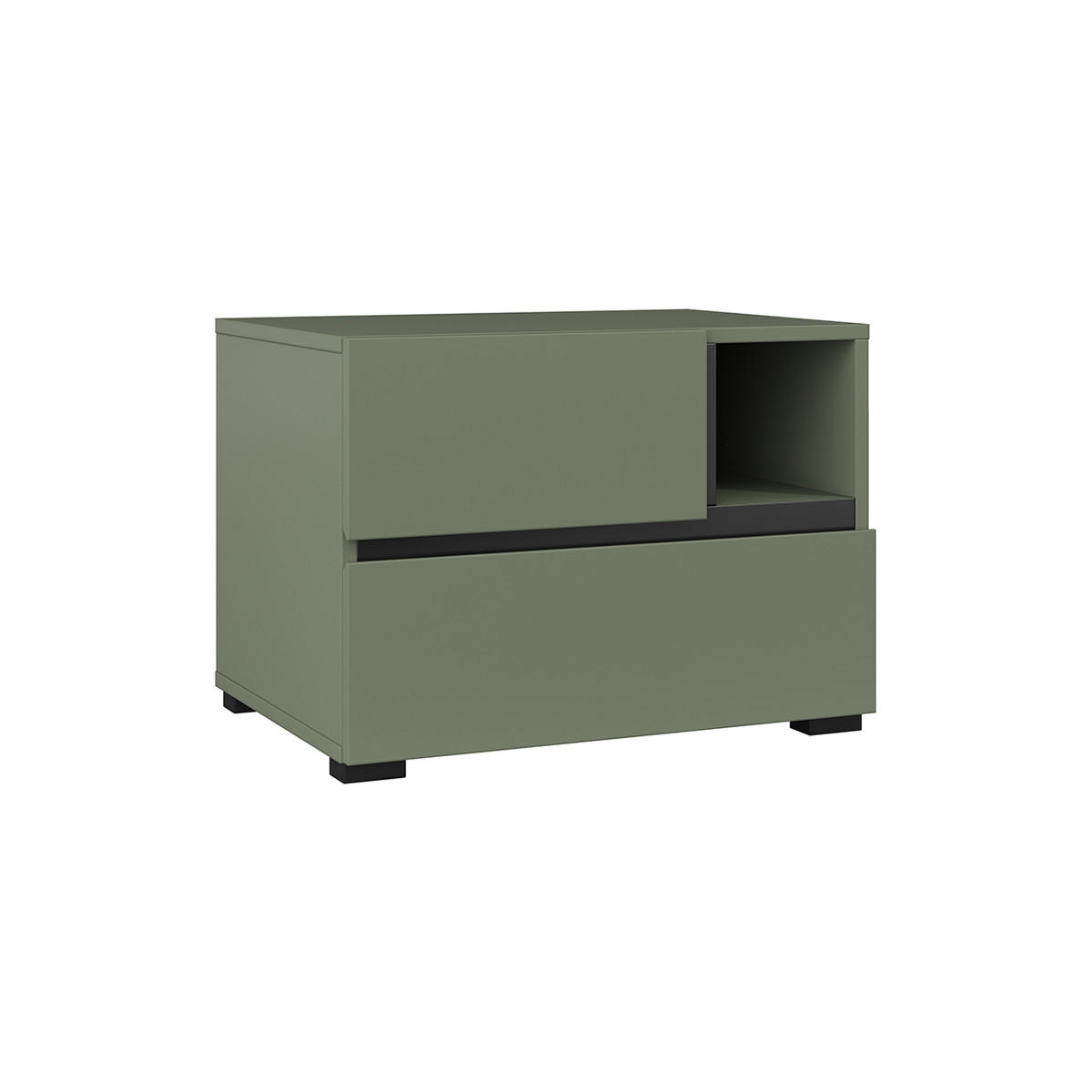 NOČNÍ STOLEK Lilia Zelená - zelená barva, kompozitní dřevo (55/40/40cm) - Petits-meubles