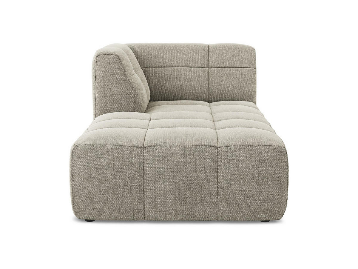 SOFAELEMENT Links Bouclé Stoff Grau - Taupe/Schwarz, Holzwerkstoff/Kunststoff (101/77/175cm) - Makamii