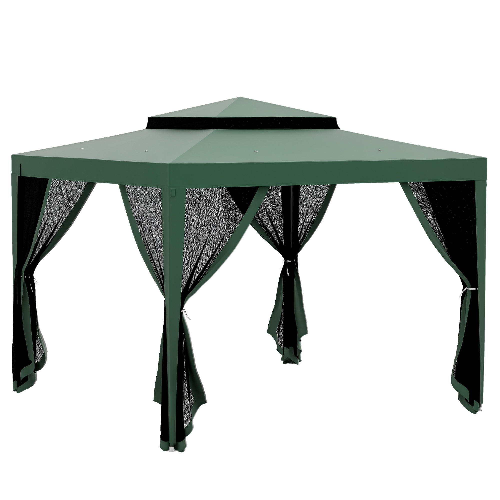PAVILLON Grun 1 Stück - Grün, Naturmaterialien (297/268/297cm) - GiPP