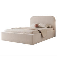 POLSTERBETT FUZZI 120x200 cm Kaltes Beige Bouclé (Stoff Now or Never) - mit Bettkasten und Lattenrost - Beige, Holzwerkstoff/Textil (120/200cm) - Ravio