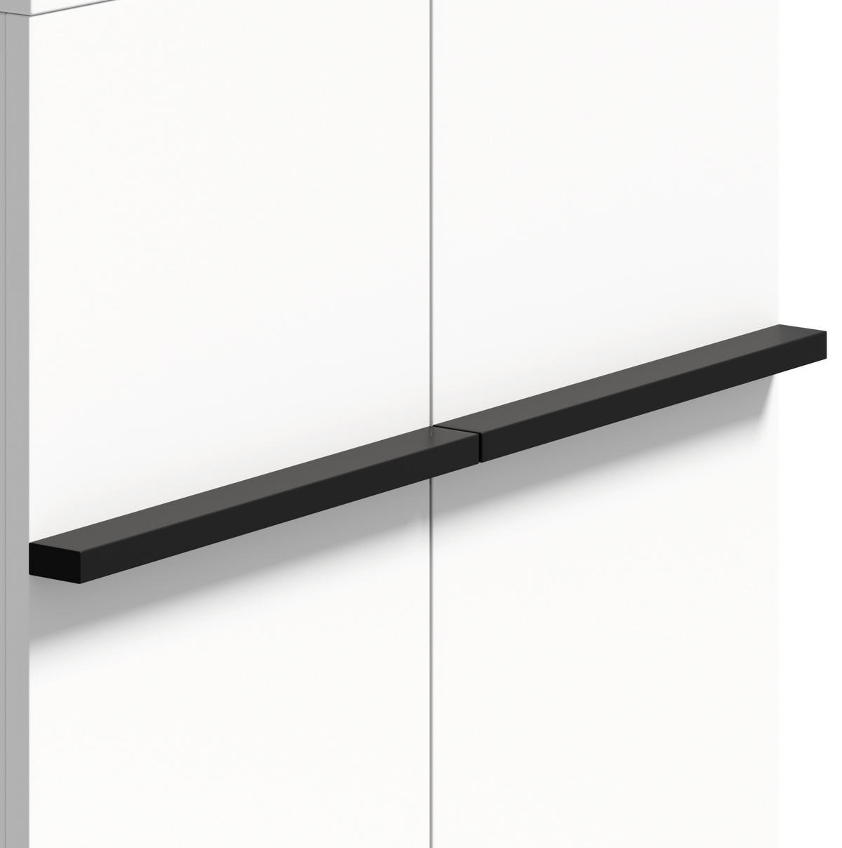 SCHUHSCHRANK 60/95/34,5 cm Weiß/Schwarz aus Holzwerkstoff mit verstellbaren Einlegeböden - Weiß, Holzwerkstoff (60/95/34.5cm) - OKMYHOME