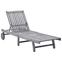 SONNENLIEGE Akazie Massivholz - Braun, Holz (63/76/199cm) - furnicato