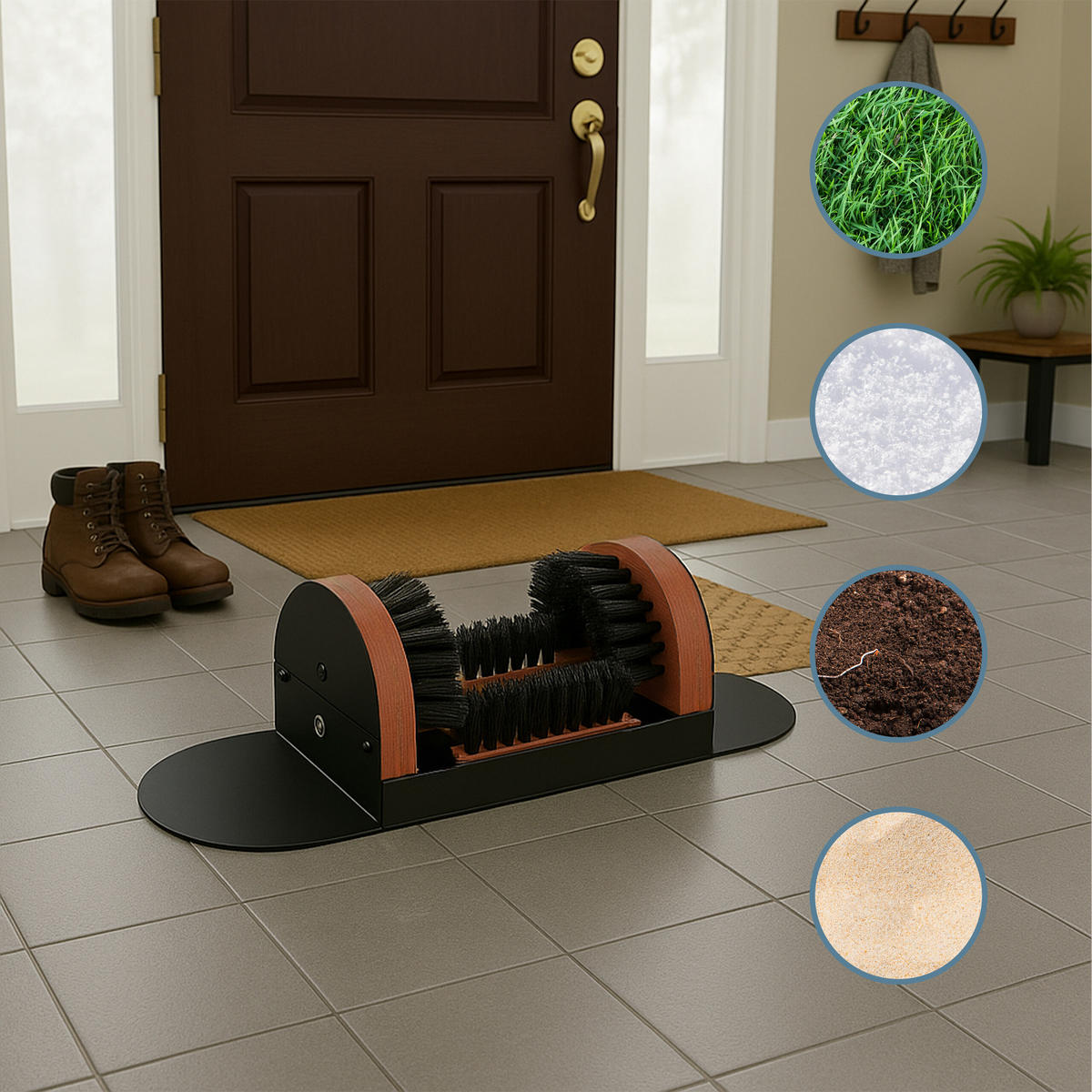 SCHUHABSTREIFER - Schwarz, Holz/Kunststoff (47/15.5cm) - Relaxdays