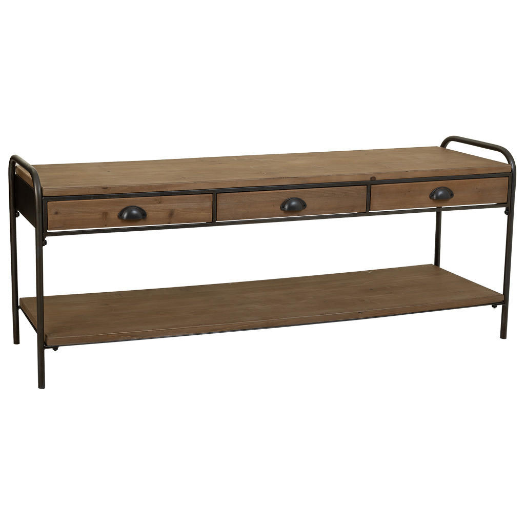 SIDEBOARD aus Holz und Metall 149x38x58 braunem - Braun, Holz (149/58/38cm) - Wanderlust