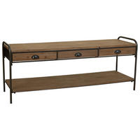 SIDEBOARD aus Holz und Metall 149x38x58 braunem - Braun, Holz (149/58/38cm) - Wanderlust