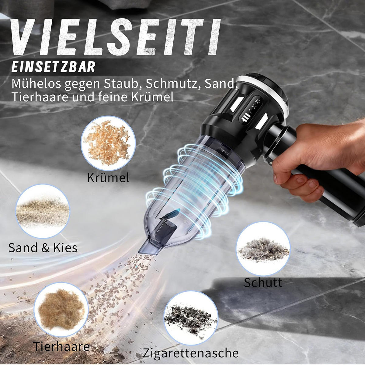 STAUBSAUGER 21.7/20/6.8cm - Schwarz, Glas (21.7/6.8/20cm) - Nettlife