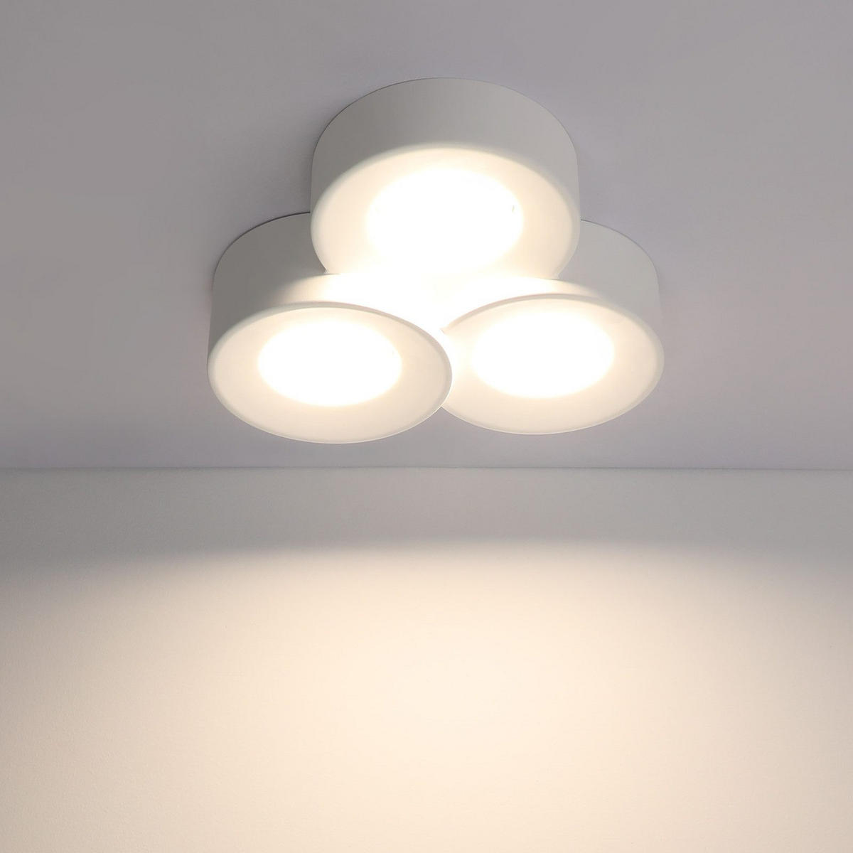 DECKENLEUCHTE Mannering 28/5.5/26.1 cm - Weiß, Naturmaterialien (5.5/28/26.1cm) - Nettlife