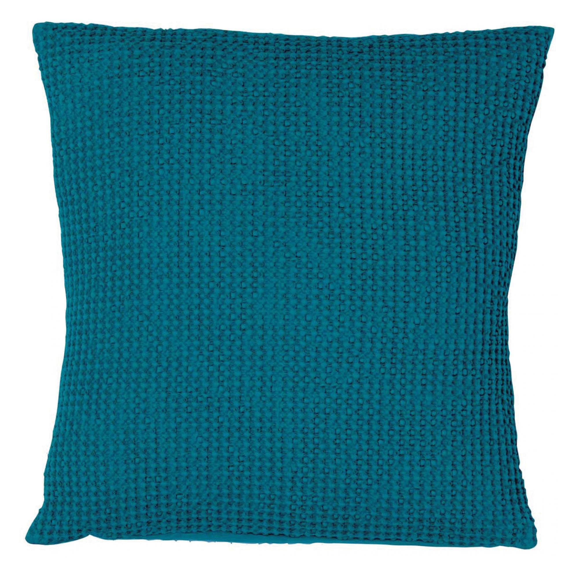KISSEN Maia topasblau 45 x 45 cm - Blau, Textil (45/45cm) - Vivaraise