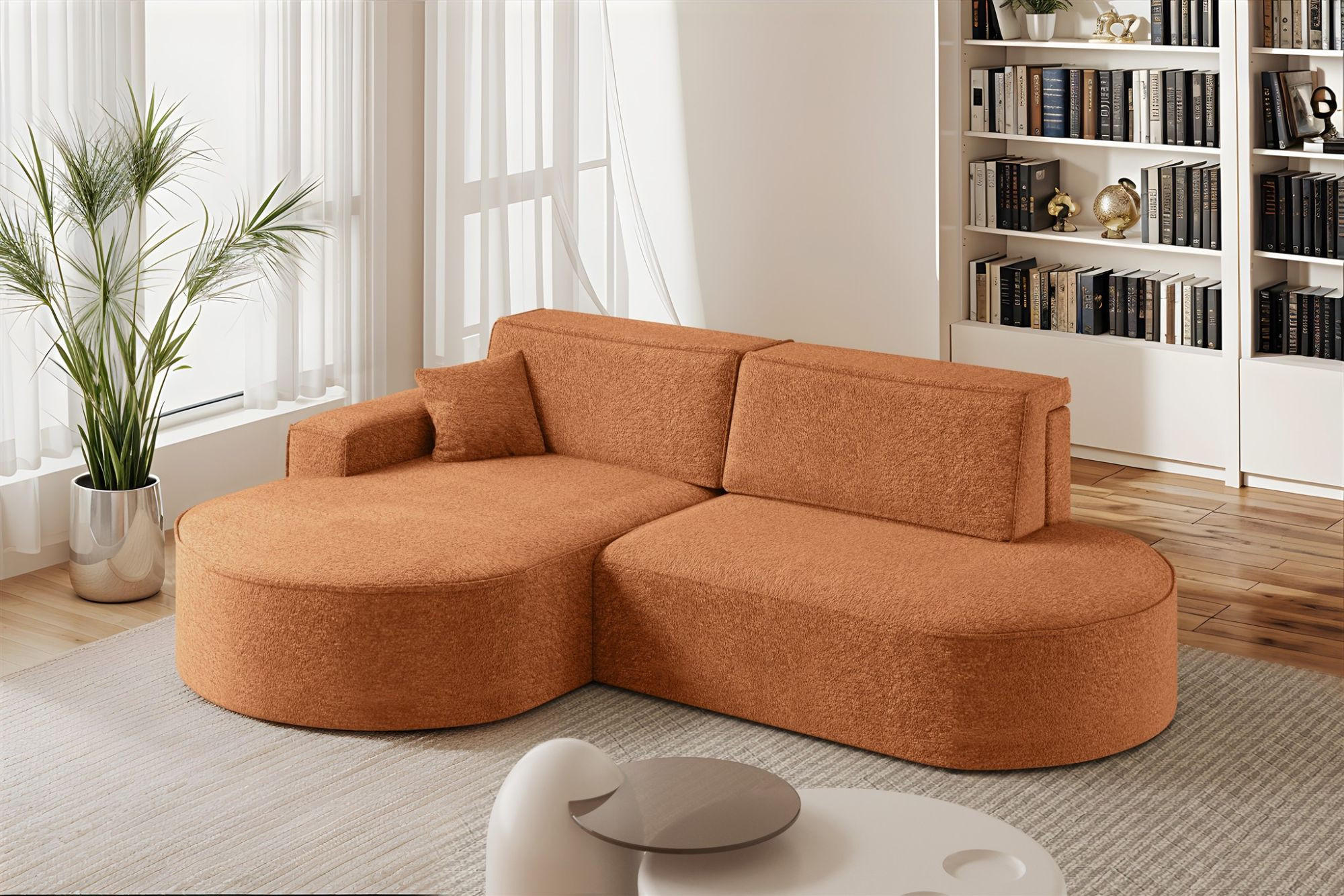 ECKSOFA Venedig Mit Schlaffunktion - Braun, Holzwerkstoff/Textil (278/179cm) - Fun Möbel