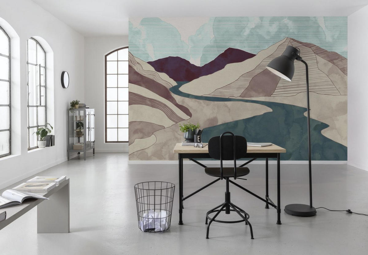 FOTOTAPETE Landschaft 400 x 280 cm - Rot, Papier (400/280cm) - Sanders & Sanders