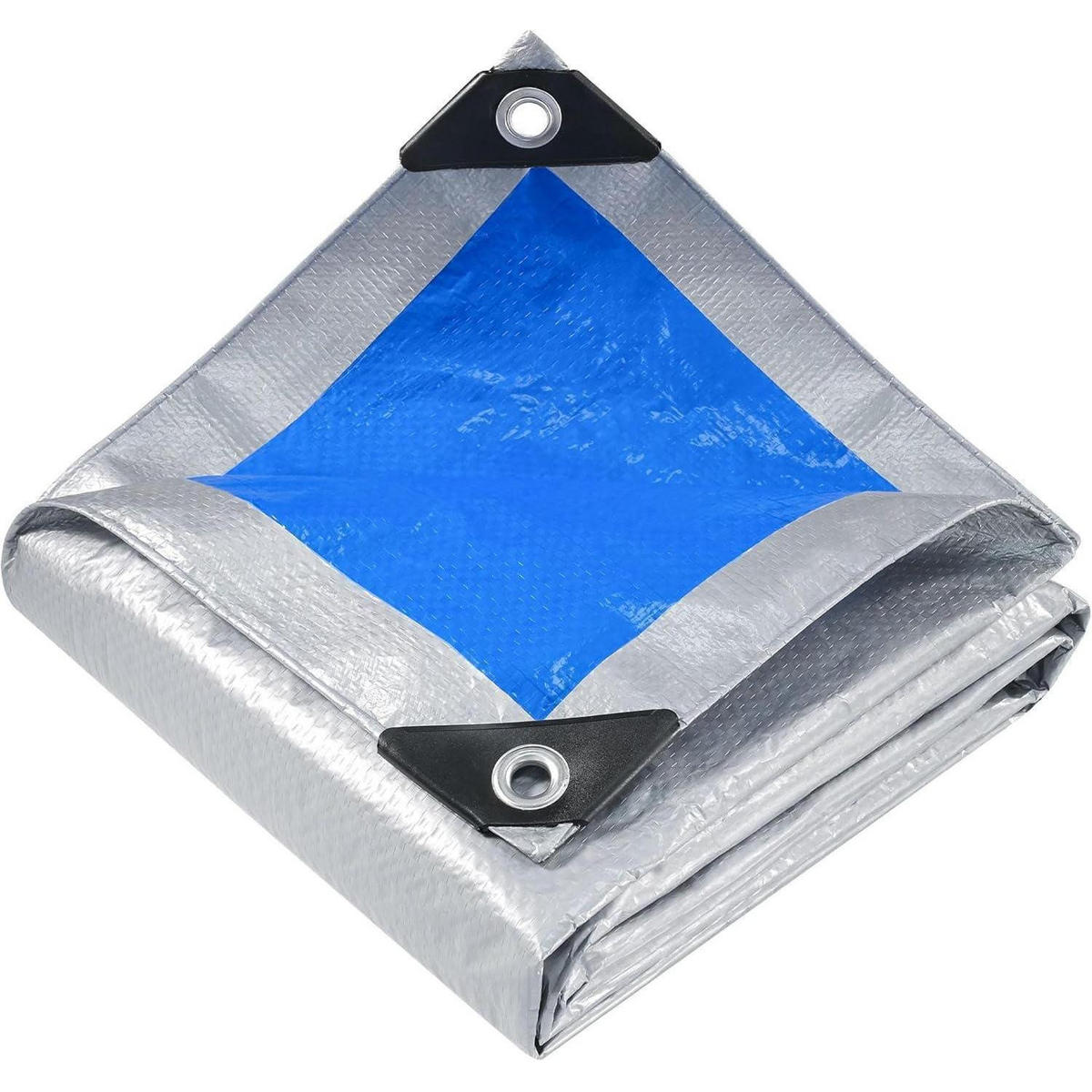 PLANE 3 x 5 m Silber/Blau 75g/m² Wasserdicht UV-beständig - Multicolor, Kunststoff (30/25/4cm)
