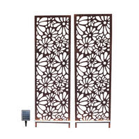 GARTENAUFSTELLER Varna LED Stahl Rostfarben 170x2x50cm - Rostfarben, Metall (2/170/50cm) - DELUKE