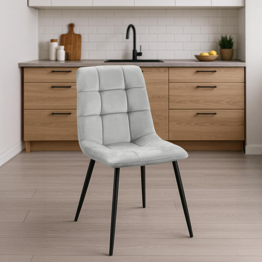 Thumbnail - CLP Stuhl, Grau, Textil, 45x84x55 cm, Esszimmer, Stühle, Esszimmerstühle, Vierfußstühle