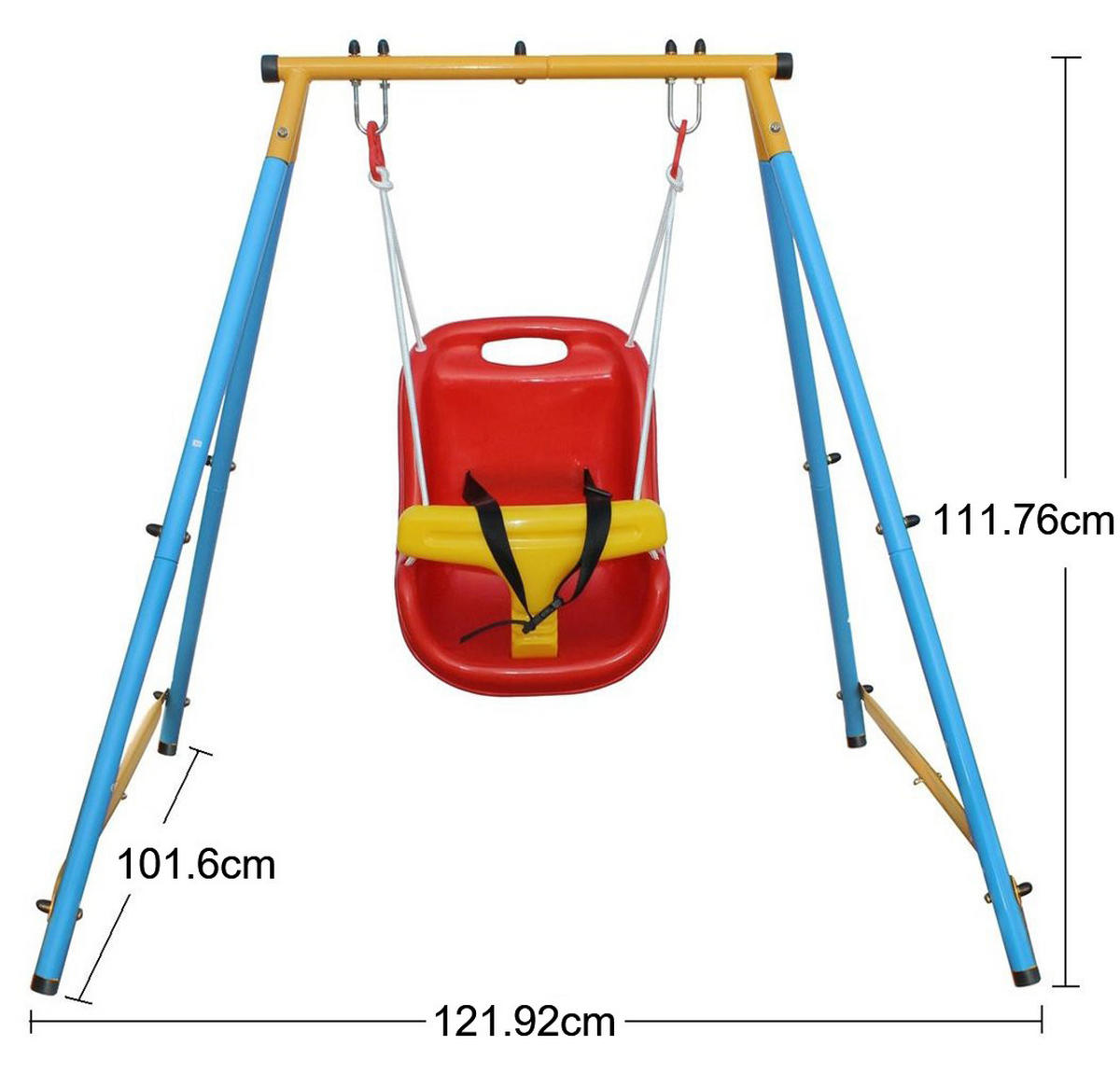 BABYSCHAUKEL mit Schaukelgestell Outdoor/Indoor - Blau, Metall (112/112cm)