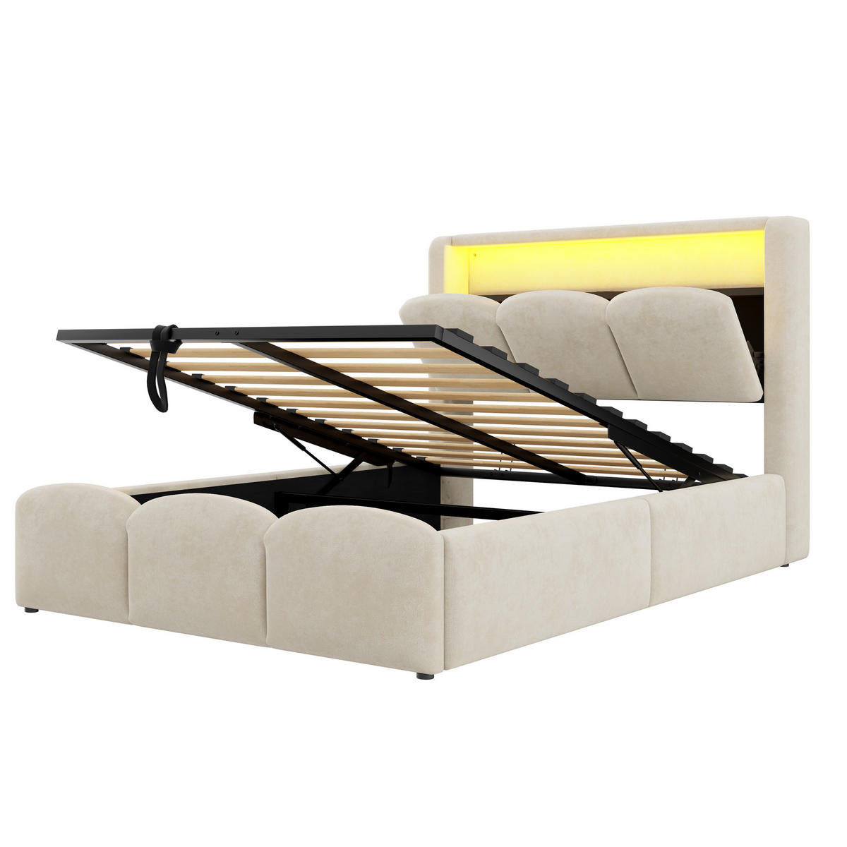KINDERBETT 90/200 cm Beige - Beige, Textil