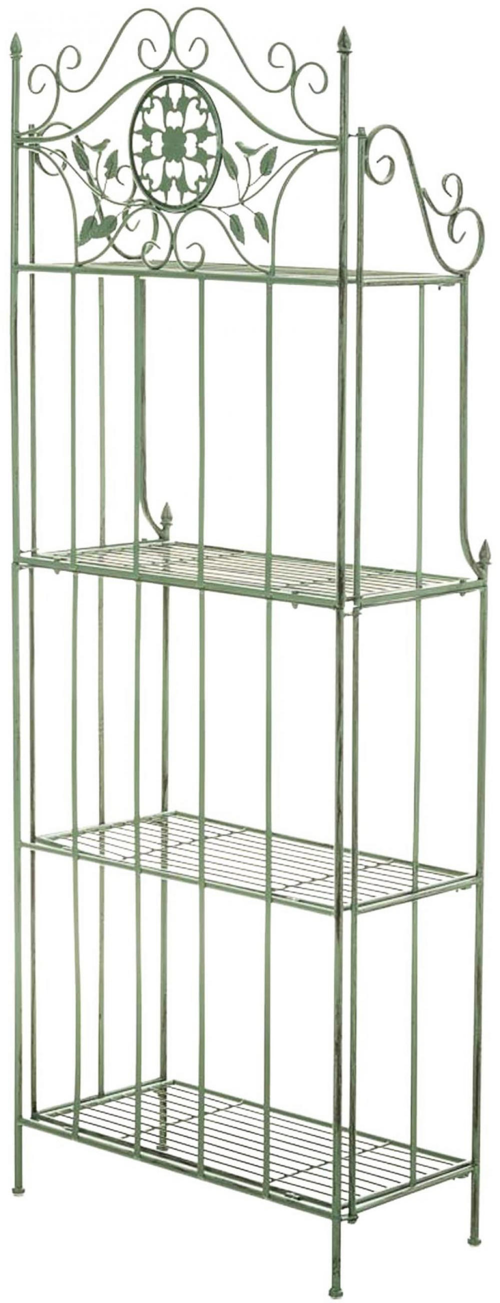 STANDREGAL Metall Antik-Grün - Grün, Metall (66/175/32cm) - CLP