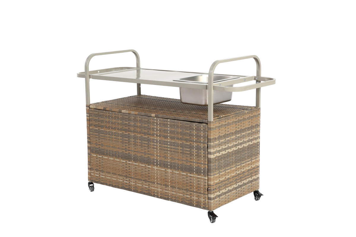 BARTISCH Wicker Outdoor Beige - Beige, Metall (131/50/91cm) - ComfortXL
