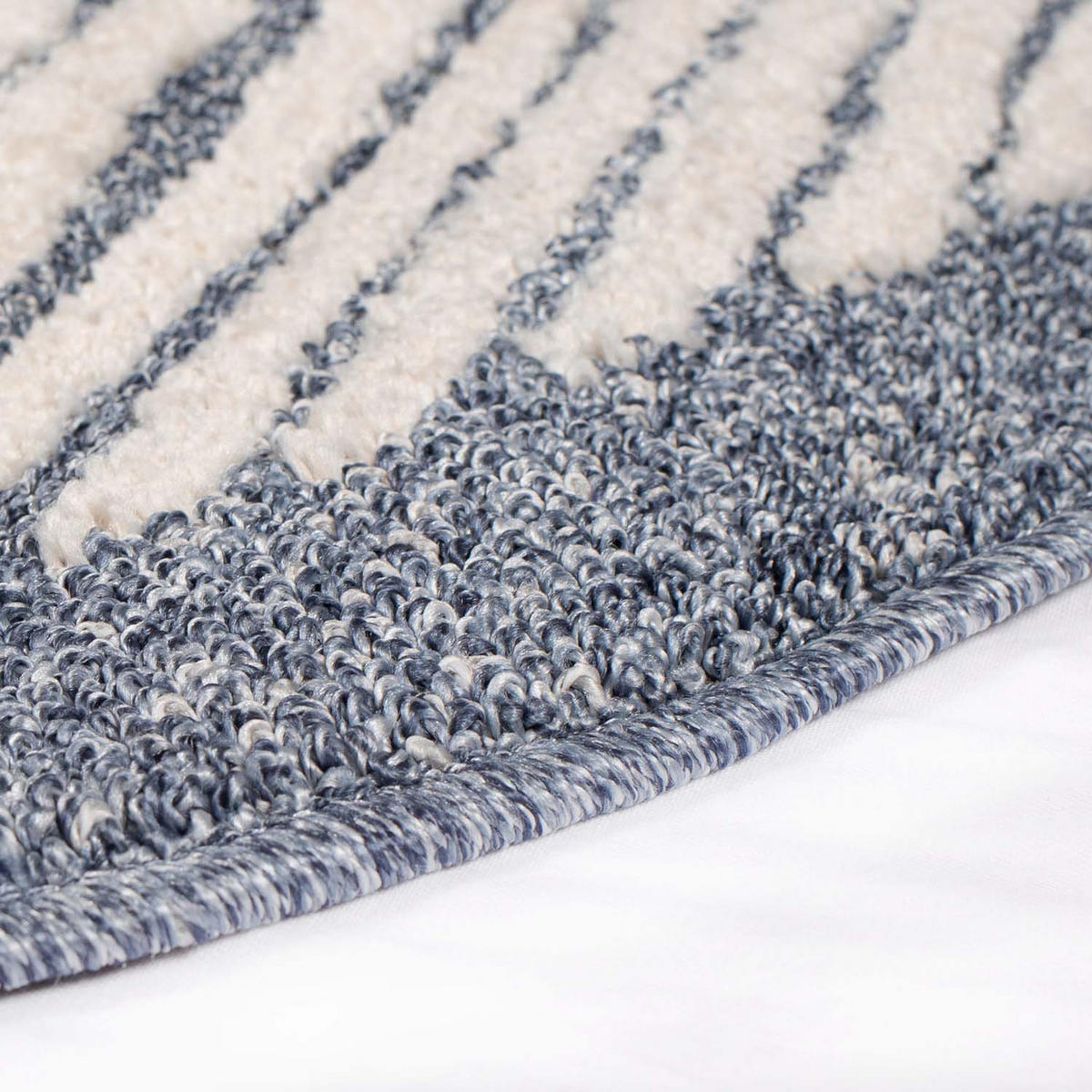 KURZFLOR-TEPPICH Art 2231 Blau 200x200 cm rund - Blau, Textil (200/200cm) - carpet city