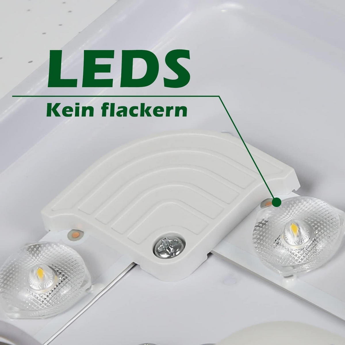 LED-DECKENLEUCHTE Milchstraße 21/21/4 cm - Weiß, Kunststoff (21/19/4cm) - Nettlife