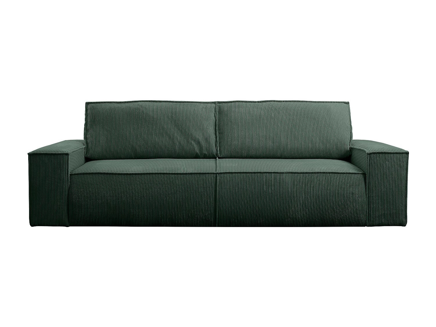 SCHLAFSOFA - 4 Personen - Samt, Stoff - Tannengrün - - Waldgrün, Textil (257/85/102cm) - Vente-Unique
