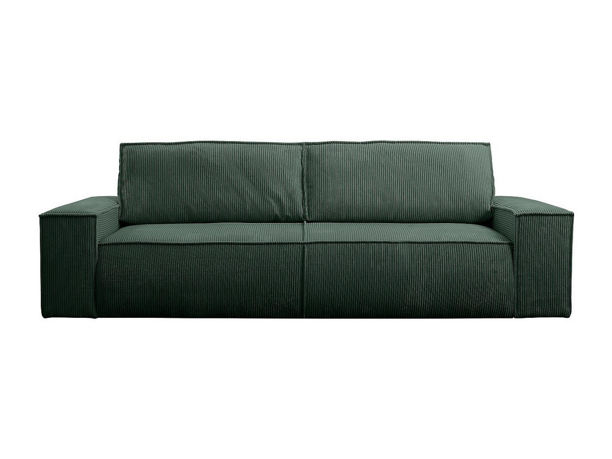 SCHLAFSOFA 4-Sitzer - Cord - Tannengrün - AMELIA - Waldgrün, Textil (257/85/102cm) - Vente-Unique