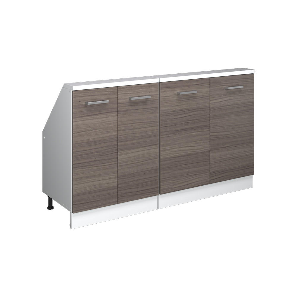 Weiß/Grau, Holzwerkstoff (140/81.6/46cm) - Vicco