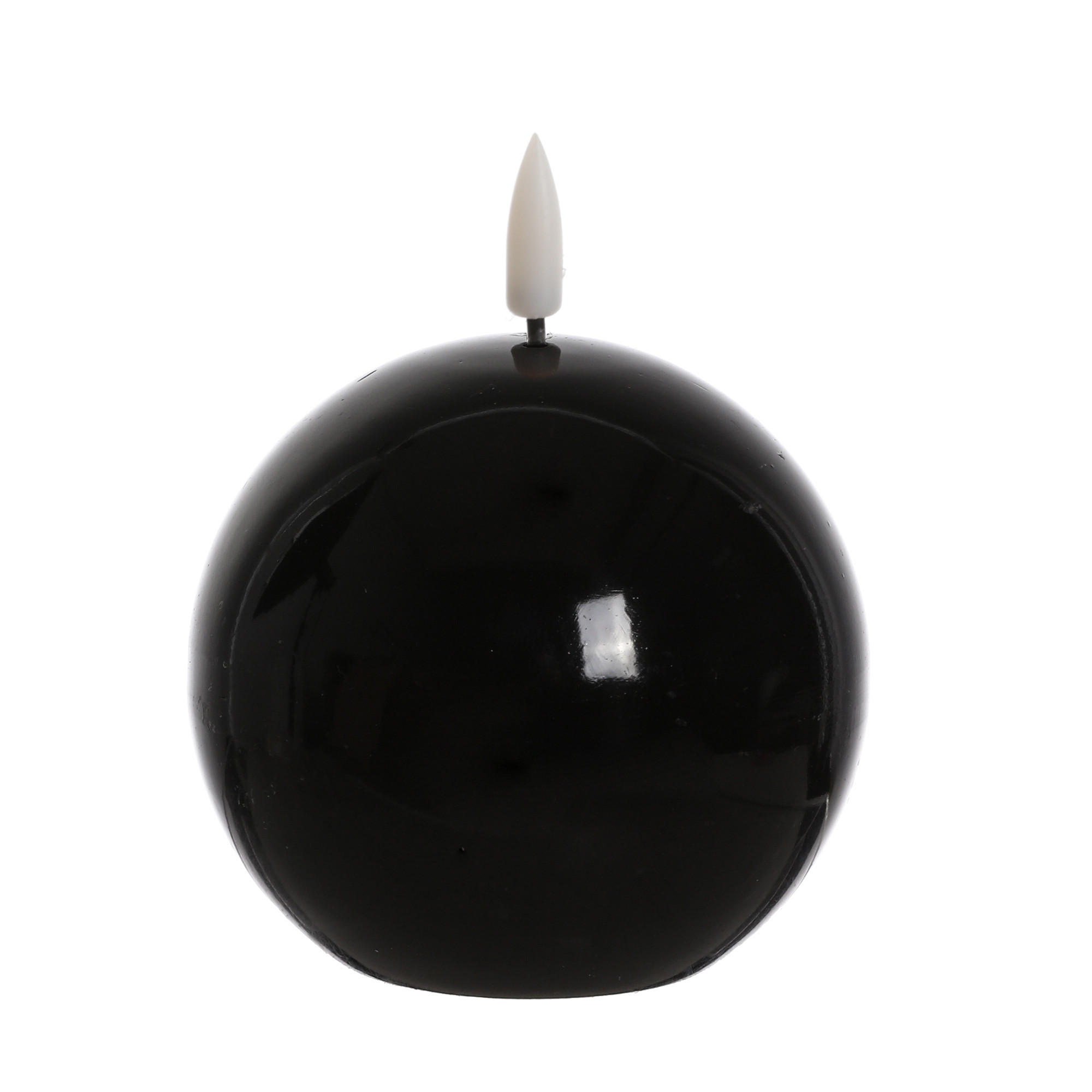 LED-KERZE Idalia Schwarz 9/9/12 cm Kunstoff - Schwarz, Kunststoff (9/9/12cm) - Mondex