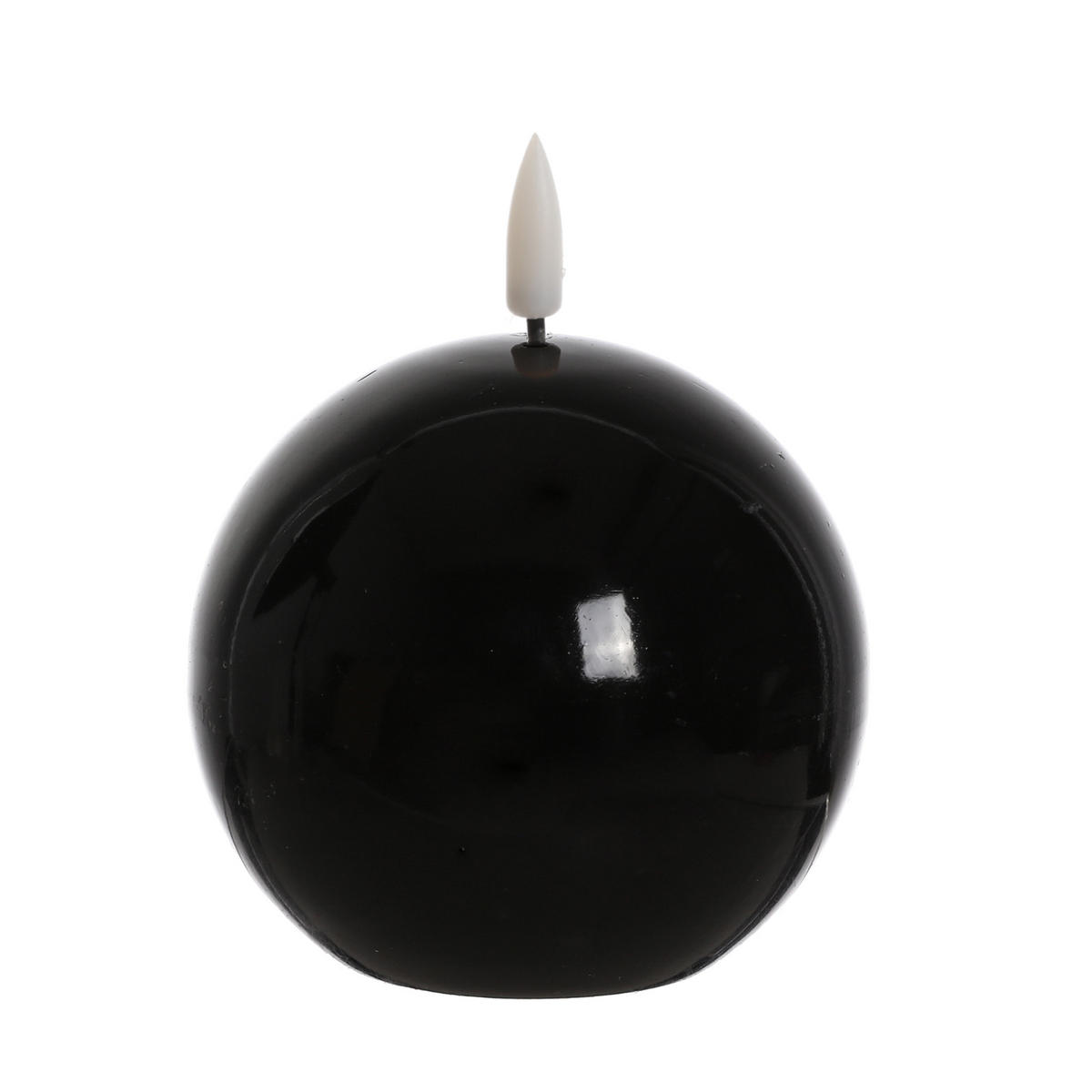 LED-KERZE Idalia Schwarz 9/9/12 cm Kunstoff - Schwarz, Kunststoff (9/9/12cm) - Mondex