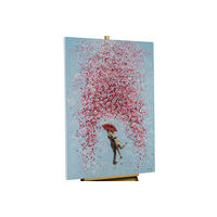 ACRYLBILD HANDGEMALT 80/120 cm - Blau/Pink, Holz/Textil (80/120cm) - KUNSTLOFT