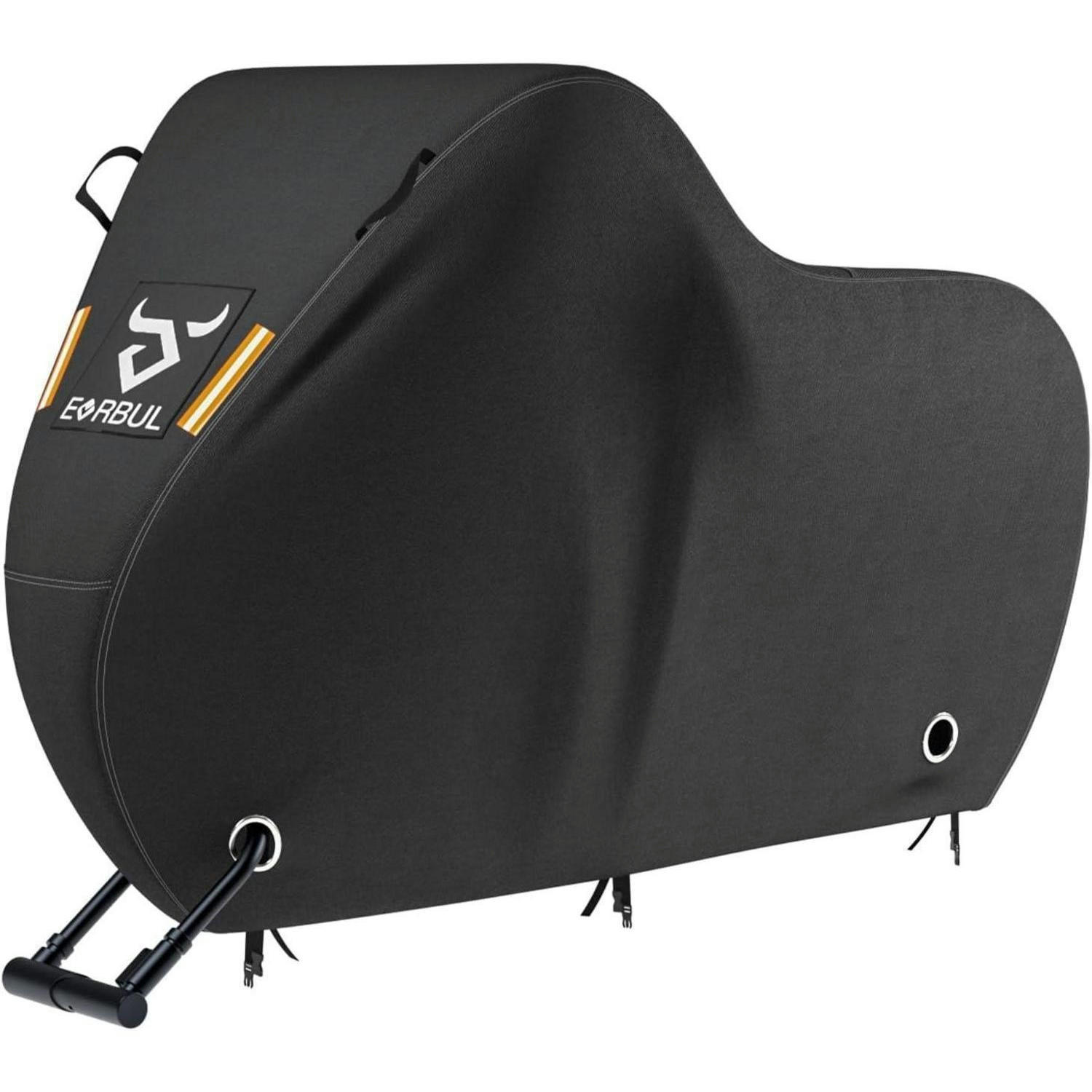 FAHRRADABDECKUNG für 2-3 Fahrräder 221 x 119 x 119 cm wasserdicht 420D-Gewebe - Schwarz, Textil (119/119/221cm)